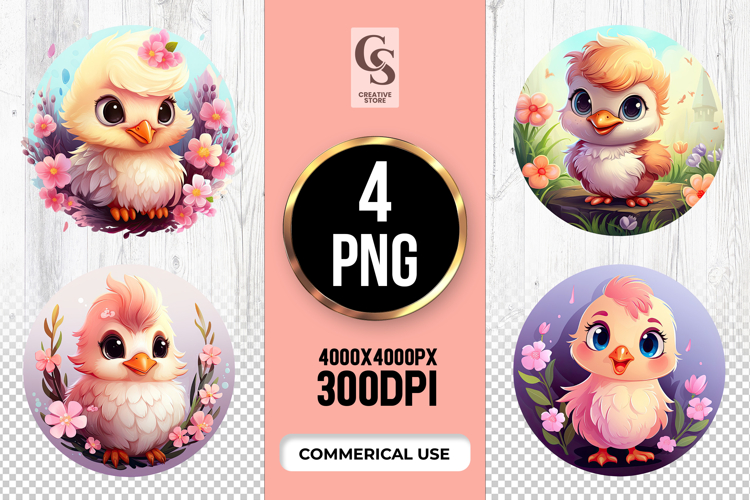 Cute Baby Bird Clipart Sublimation PNG