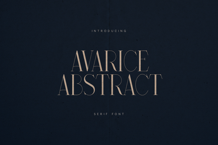 Avarice Abstract Elegant Modern Serif Font