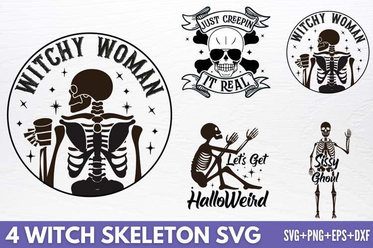 Witch skeleton SVG