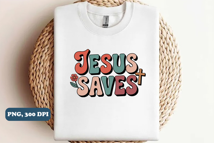 Jesus Saves Christian PNG design