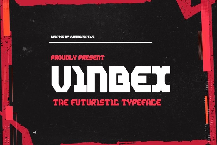 Vinbex - Futuristic Font