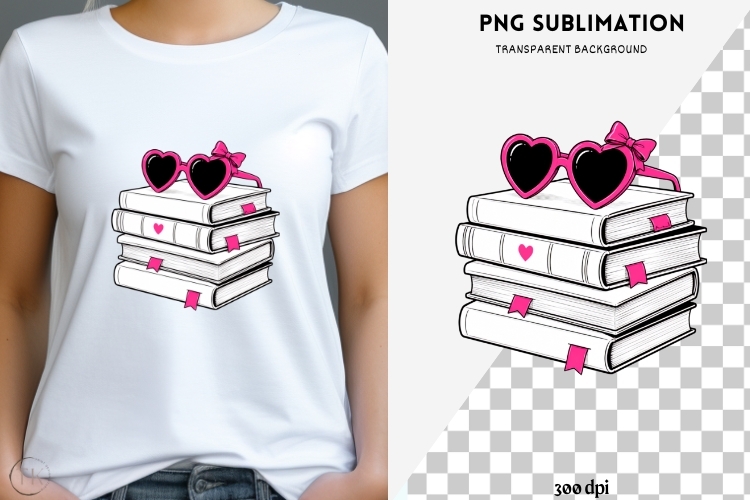 Book besties png design for T-shirts