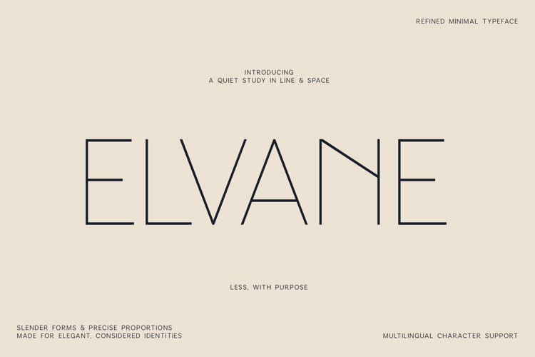 Elvane Thin Elegant Font for Logos and Branding example image 1