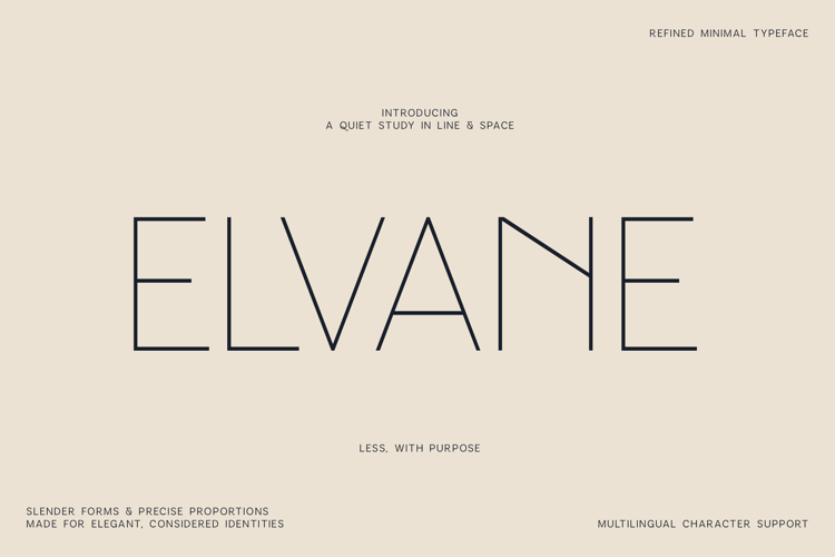 Elvane Thin Elegant Font for Logos and Branding