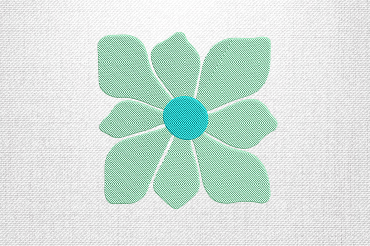 Simple Green Petal Floral Embroidery Design File
