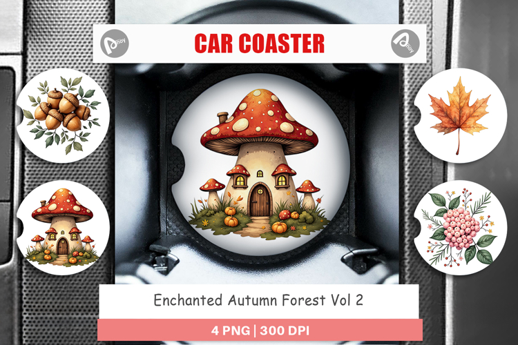 Car Coaster Enchanted Autumn Forest