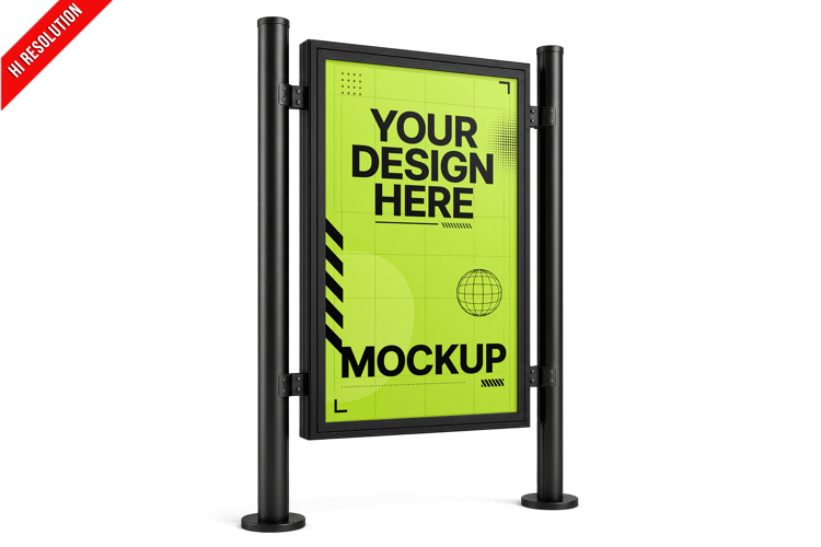 Poster Stand Studio Mockup