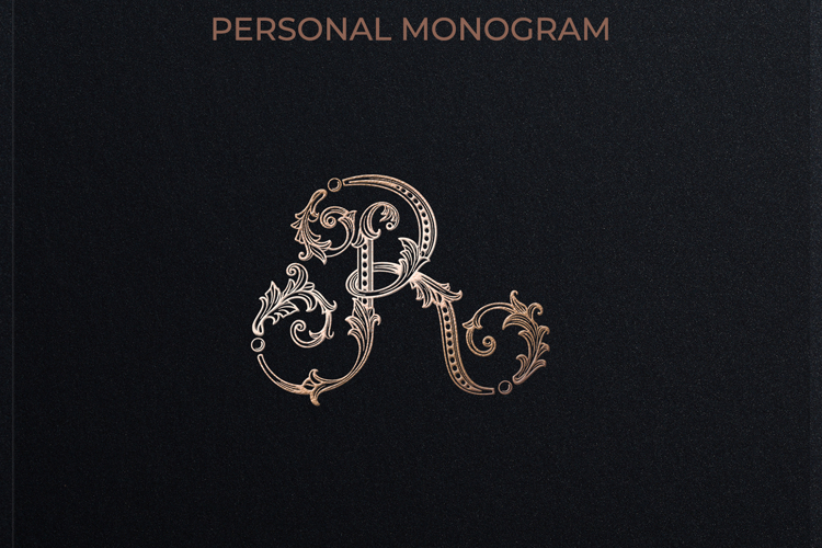 R Monogram Logo, Elegant Initial Monogram