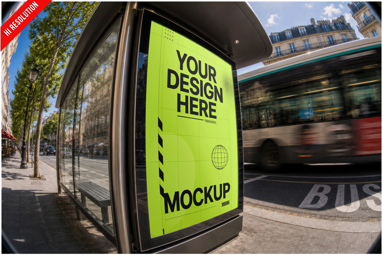 Bus Shelter Poster Closeup