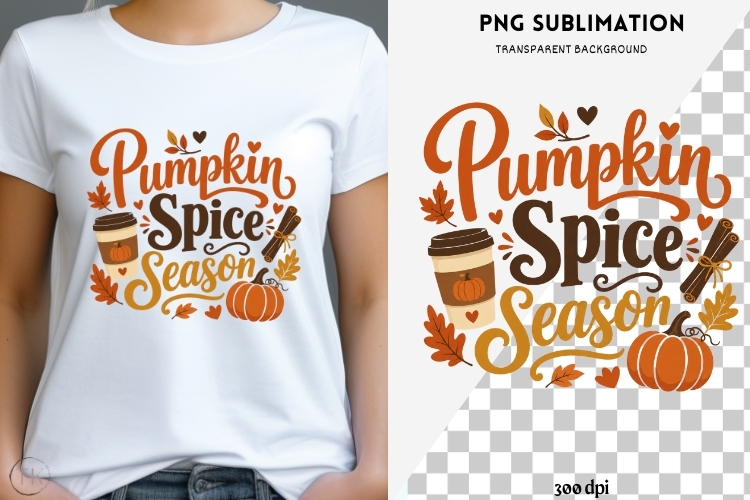 Autumn phrase png design for T-shirts example image 1