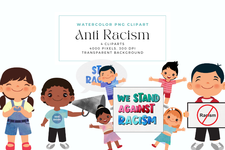 Anti-Racism Kids Clipart