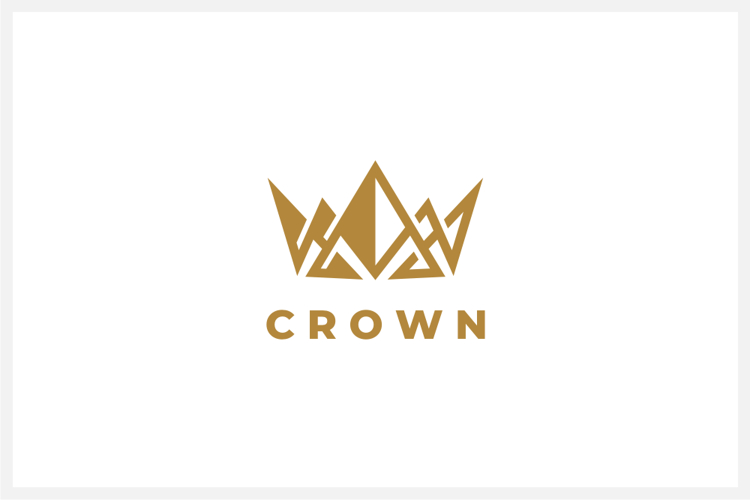 Abstract Crown Logo Design Vector Template