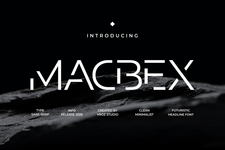 MACBEX - futuristic font example image 1