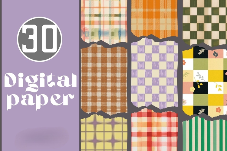 Plaid Gingham Digital Paper Pack