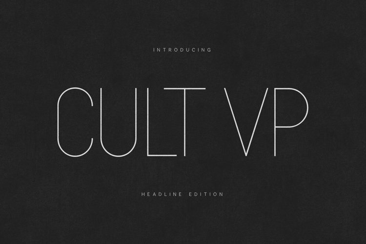 Cult VP Modern Minimal Headline Sans Serif Font