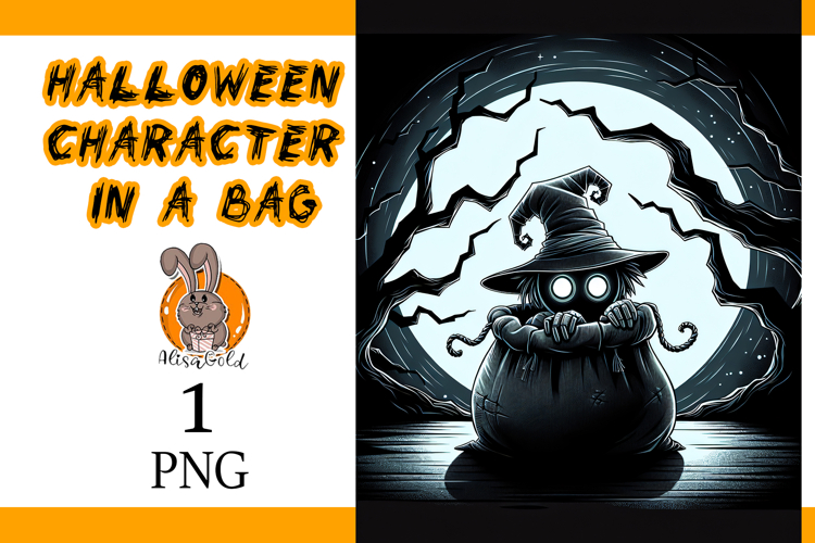 Halloween character in a bag