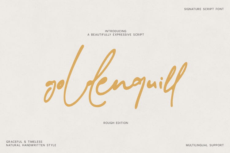 Glenquil Rough Signature Script Font