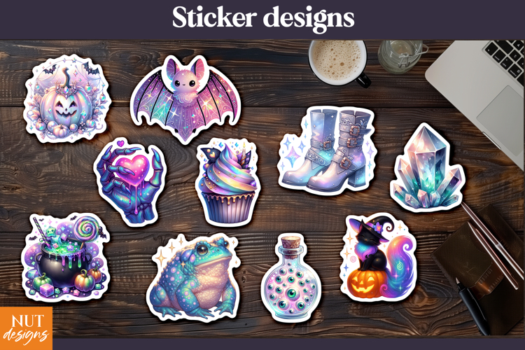 Halloween Mystical Sticker Iridescent Halloween sticker