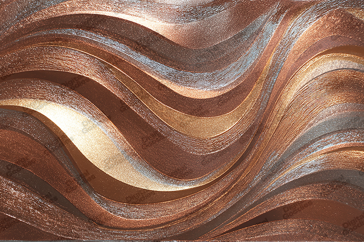 Abstract Multitone Metallic Waves Background - Copper Gold