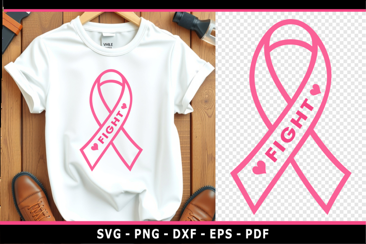 Fight cancer SVG, Breast Cancer Ribbon SVG, Cancer awareness