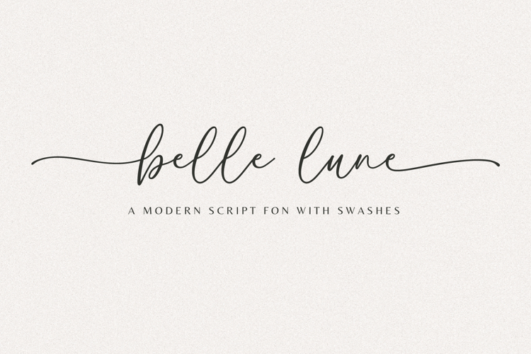Belle Lune A Handwritten Script Font with Swashes