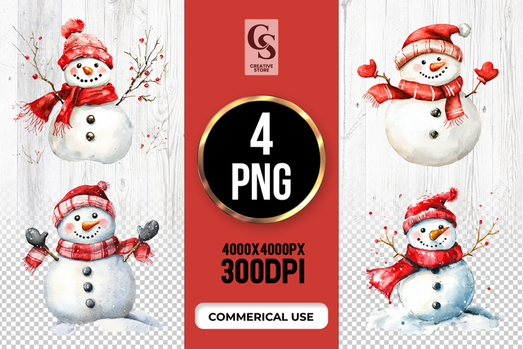Cute Snowman Clipart Image 5
