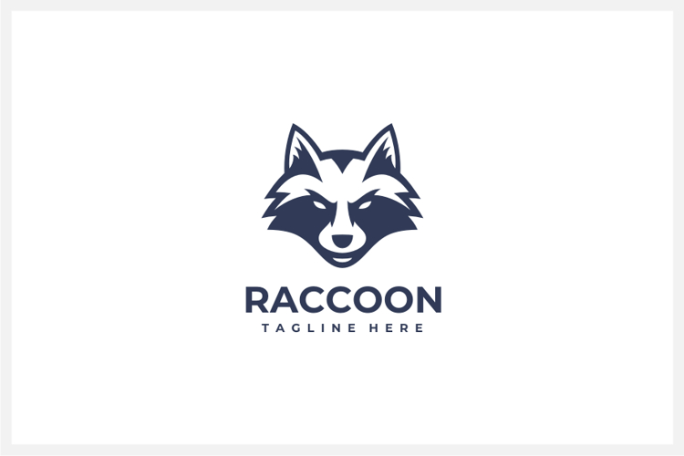 Raccoon Head Logo Design Vector Illustration