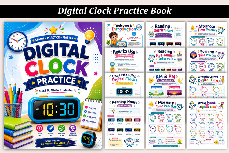 Digital Clock Practice Book