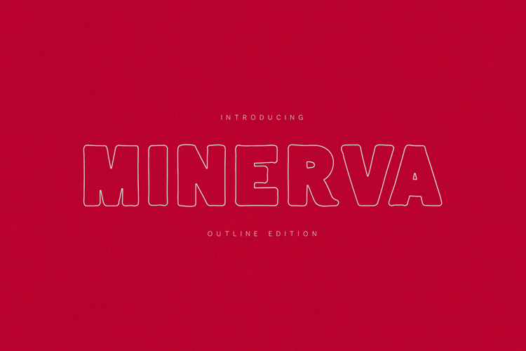 Minerva Bold Outline Display Font