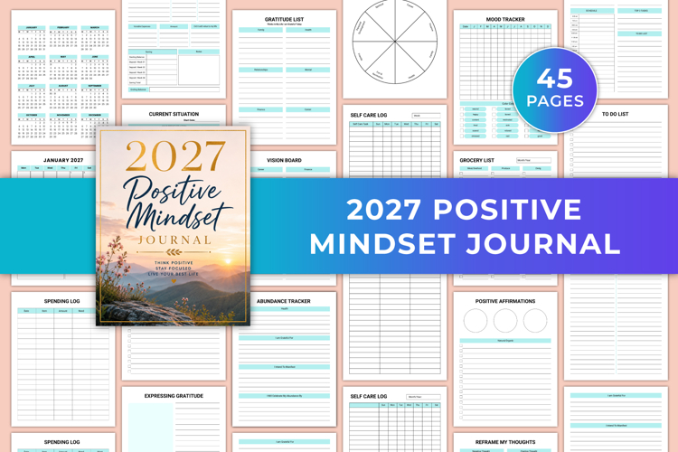 2027 Positive Mindset Journal | Self-Care Planner, Gratitude