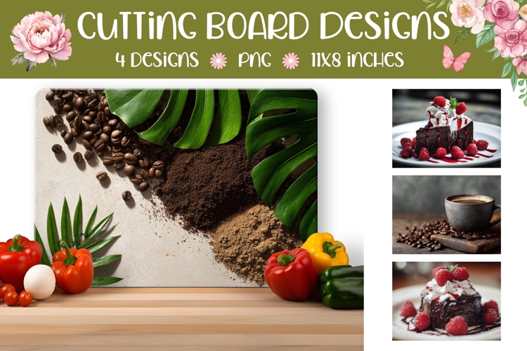 Brownie Cutting Board, Coffee Beans Cutting Board