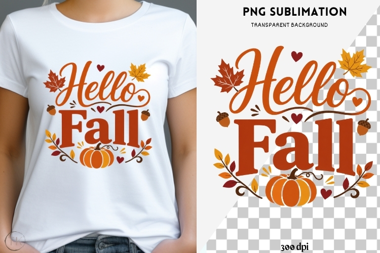 Fall phrase png design for T-shirts