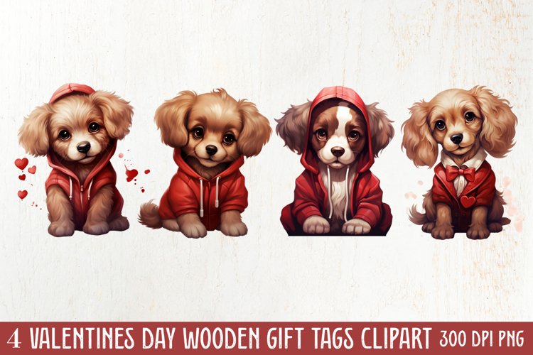 Cute Valentine Dog Clipart, Valentines Day Dog Clipart