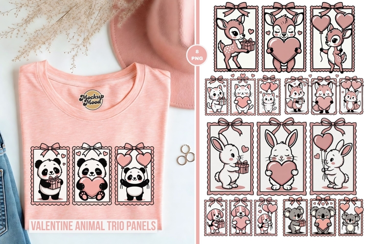 Valentine Animal Trio Panels