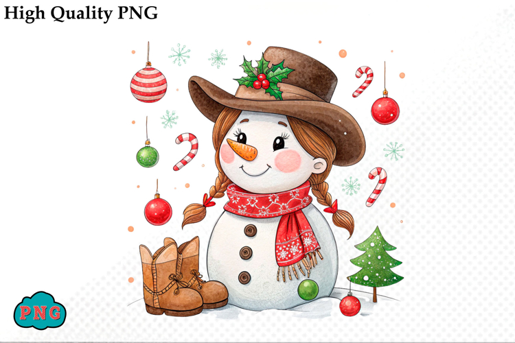 Christmas Cactus and Cow Boy Boots PNG