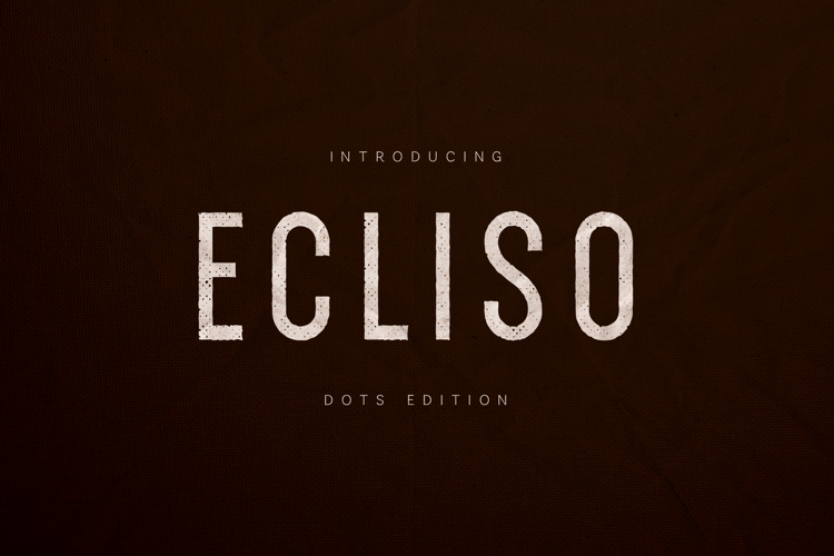 Ecliso Dots Edition Modern Textured Sans Serif Font