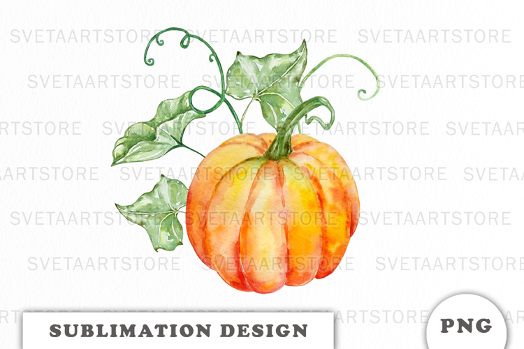 Watercolor Autumn Pumpkin png