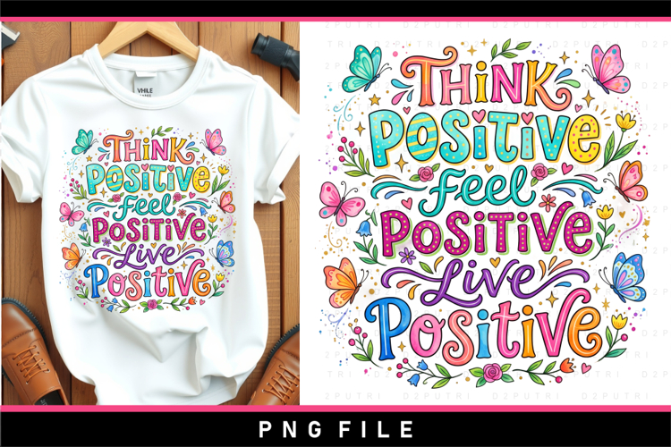 Think positive feel positive live positive, Positive quotes