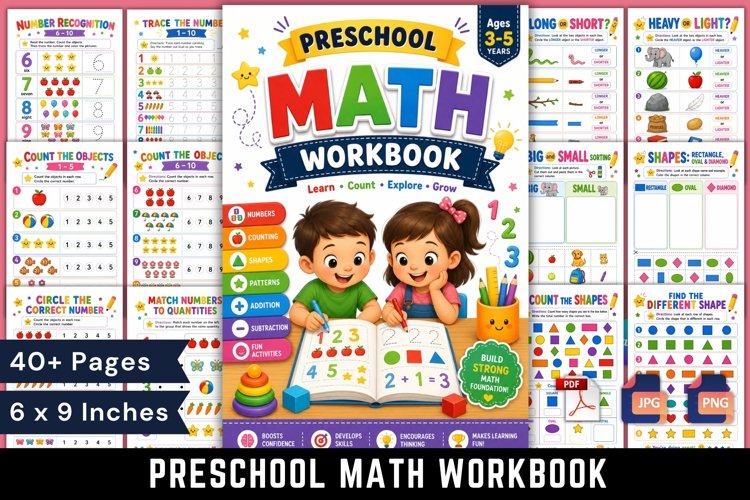 Prewriting Lines and Shapes Workbook for Kids example image 1