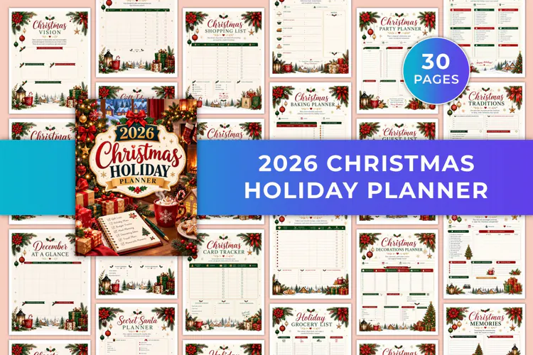 2026 Christmas Holiday Planner Kdp interiors