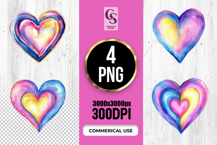 Watercolor Heart Clipart Image 20