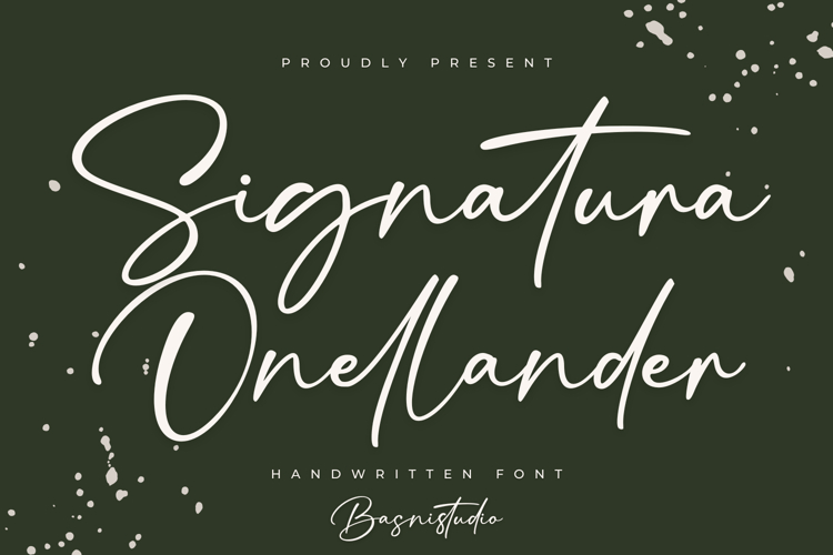 Signatura Onellander a Handwritten Font