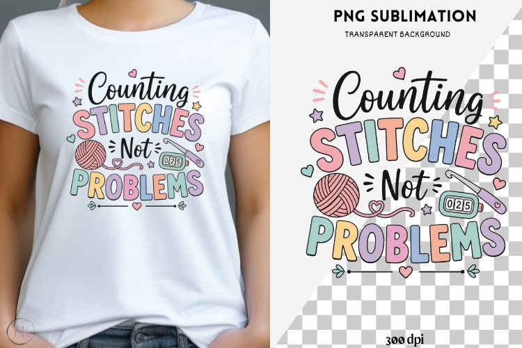 Crochet phrases png design for T-shirts