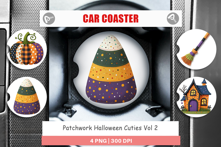 Car Coaster Patchwork Halloween Cuties