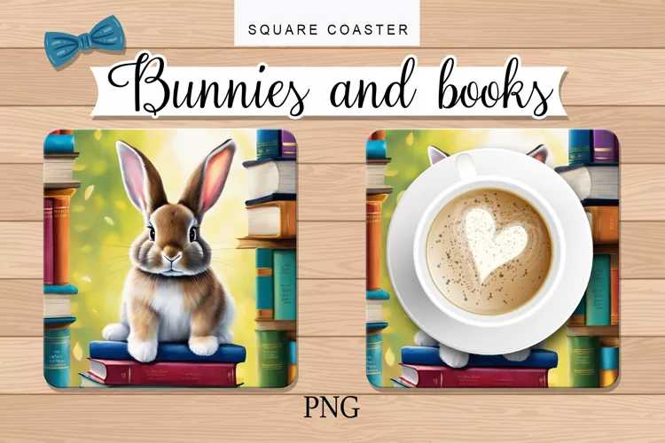 a hot plate, a bunny, books
