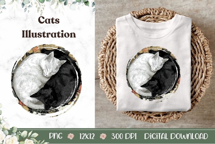 Cartoon Cats Illustration, Cats PNG, Cartoon Animals PNG