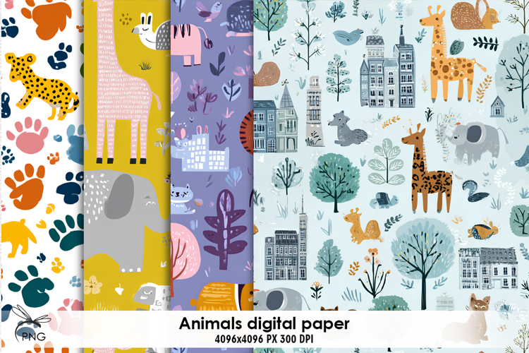 Animals digital paper