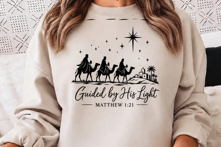 Greatest Gift of All Nativity PNG, Holy Family Christmas Sil