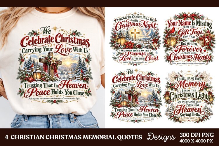 4 Christian Christmas PNG Designs, 4 Nativity Scripture PNG example image 1