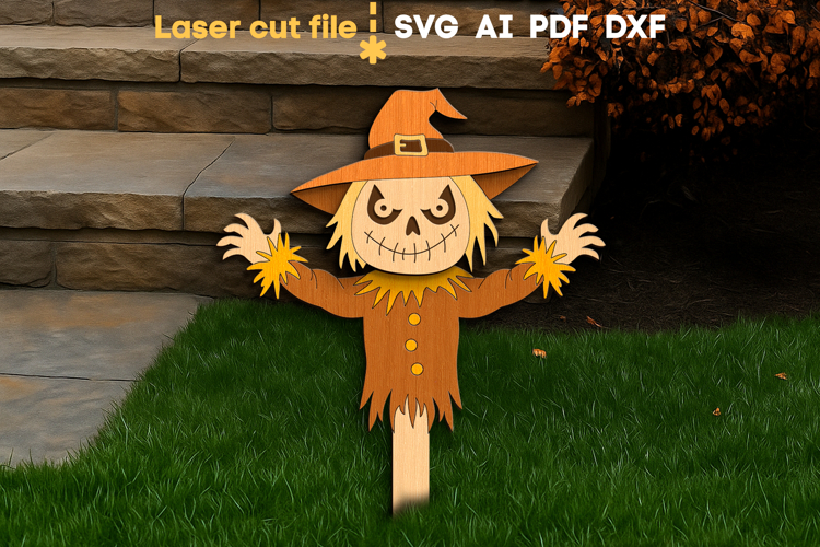 Halloween Yard Stake SVG laser cut file for Glowforge